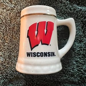 Wisconsin NFL shot glass , authentic sticker on bottom